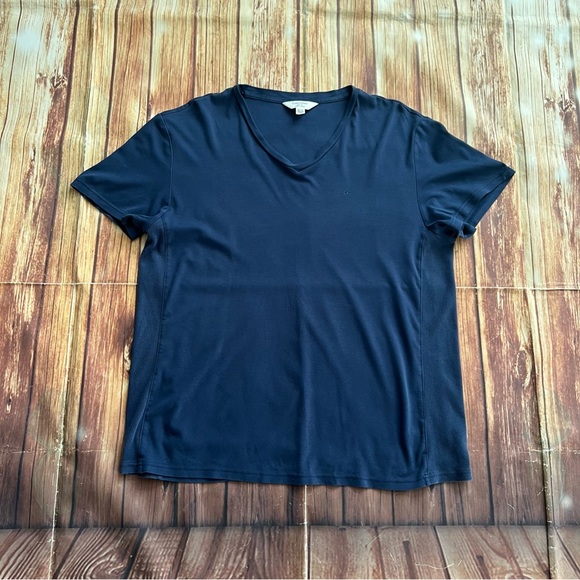 Calvin Klein Men’s Body Fit Short Sleeve V-Neck Navy T-Shirt Size XL - Picture 1 of 8